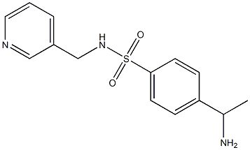 4-(1-aminoethyl)-N-(pyridin-3-ylmethyl)benzene-1-sulfonamide 구조식 이미지