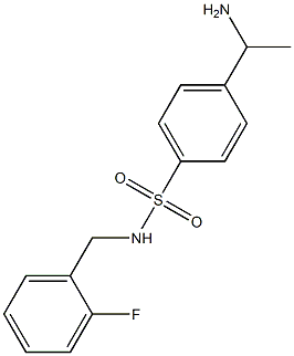 4-(1-aminoethyl)-N-[(2-fluorophenyl)methyl]benzene-1-sulfonamide 구조식 이미지