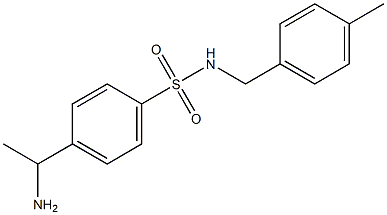 4-(1-aminoethyl)-N-[(4-methylphenyl)methyl]benzene-1-sulfonamide 구조식 이미지