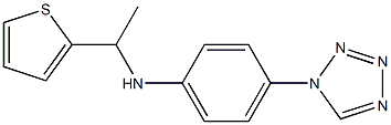 4-(1H-1,2,3,4-tetrazol-1-yl)-N-[1-(thiophen-2-yl)ethyl]aniline Structure