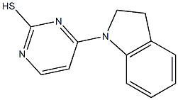 4-(2,3-dihydro-1H-indol-1-yl)pyrimidine-2-thiol Structure