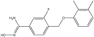 4-(2,3-dimethylphenoxymethyl)-3-fluoro-N'-hydroxybenzene-1-carboximidamide Structure