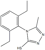 4-(2,6-diethylphenyl)-5-methyl-4H-1,2,4-triazole-3-thiol 구조식 이미지