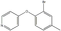 4-(2-bromo-4-methylphenoxy)pyridine Structure