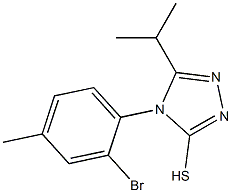 4-(2-bromo-4-methylphenyl)-5-(propan-2-yl)-4H-1,2,4-triazole-3-thiol 구조식 이미지