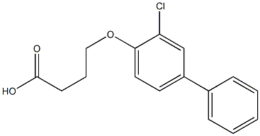 4-(2-chloro-4-phenylphenoxy)butanoic acid 구조식 이미지