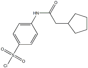 4-(2-cyclopentylacetamido)benzene-1-sulfonyl chloride 구조식 이미지