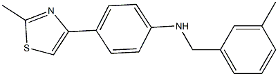 4-(2-methyl-1,3-thiazol-4-yl)-N-[(3-methylphenyl)methyl]aniline Structure