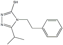 4-(2-phenylethyl)-5-(propan-2-yl)-4H-1,2,4-triazole-3-thiol 구조식 이미지