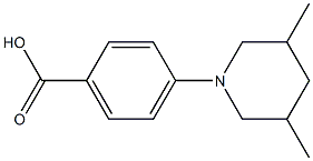 4-(3,5-dimethylpiperidin-1-yl)benzoic acid Structure