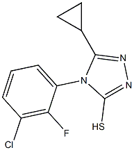 4-(3-chloro-2-fluorophenyl)-5-cyclopropyl-4H-1,2,4-triazole-3-thiol Structure