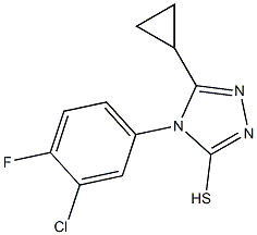 4-(3-chloro-4-fluorophenyl)-5-cyclopropyl-4H-1,2,4-triazole-3-thiol Structure