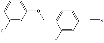 4-(3-chlorophenoxymethyl)-3-fluorobenzonitrile Structure