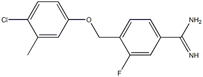 4-(4-chloro-3-methylphenoxymethyl)-3-fluorobenzene-1-carboximidamide Structure