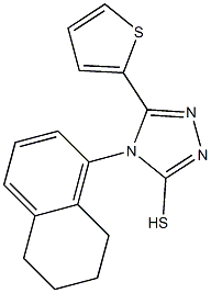 4-(5,6,7,8-tetrahydronaphthalen-1-yl)-5-(thiophen-2-yl)-4H-1,2,4-triazole-3-thiol 구조식 이미지