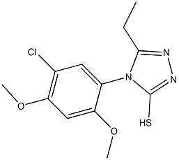 4-(5-chloro-2,4-dimethoxyphenyl)-5-ethyl-4H-1,2,4-triazole-3-thiol Structure