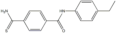 4-(aminocarbonothioyl)-N-(4-ethylphenyl)benzamide 구조식 이미지