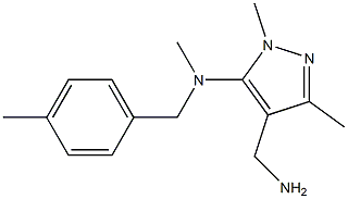4-(aminomethyl)-N,1,3-trimethyl-N-[(4-methylphenyl)methyl]-1H-pyrazol-5-amine Structure