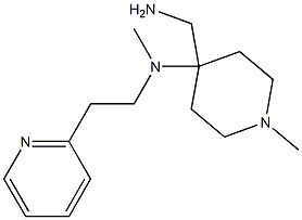 4-(aminomethyl)-N,1-dimethyl-N-[2-(pyridin-2-yl)ethyl]piperidin-4-amine Structure