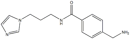 4-(aminomethyl)-N-[3-(1H-imidazol-1-yl)propyl]benzamide 구조식 이미지