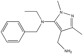 4-(aminomethyl)-N-benzyl-N-ethyl-1,3-dimethyl-1H-pyrazol-5-amine 구조식 이미지