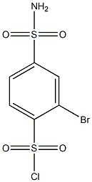 4-(aminosulfonyl)-2-bromobenzenesulfonyl chloride 구조식 이미지