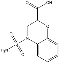 4-(aminosulfonyl)-3,4-dihydro-2H-1,4-benzoxazine-2-carboxylic acid Structure