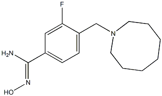 4-(azocan-1-ylmethyl)-3-fluoro-N'-hydroxybenzene-1-carboximidamide 구조식 이미지