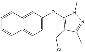 4-(chloromethyl)-1,3-dimethyl-5-(naphthalen-2-yloxy)-1H-pyrazole Structure