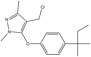 4-(chloromethyl)-1,3-dimethyl-5-[4-(2-methylbutan-2-yl)phenoxy]-1H-pyrazole 구조식 이미지