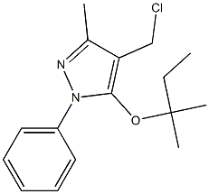 4-(chloromethyl)-3-methyl-5-[(2-methylbutan-2-yl)oxy]-1-phenyl-1H-pyrazole Structure