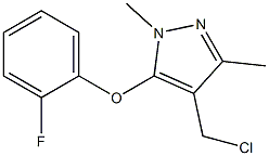 4-(chloromethyl)-5-(2-fluorophenoxy)-1,3-dimethyl-1H-pyrazole 구조식 이미지