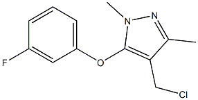 4-(chloromethyl)-5-(3-fluorophenoxy)-1,3-dimethyl-1H-pyrazole Structure