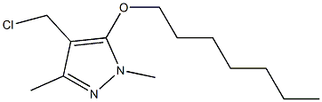 4-(chloromethyl)-5-(heptyloxy)-1,3-dimethyl-1H-pyrazole Structure