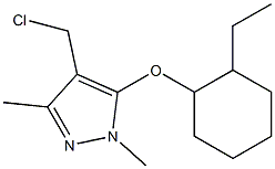 4-(chloromethyl)-5-[(2-ethylcyclohexyl)oxy]-1,3-dimethyl-1H-pyrazole Structure