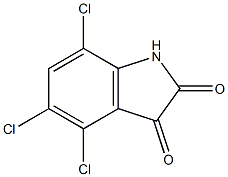 4,5,7-trichloro-1H-indole-2,3-dione 구조식 이미지