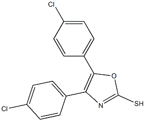4,5-bis(4-chlorophenyl)-1,3-oxazole-2-thiol 구조식 이미지