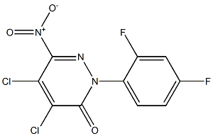 4,5-dichloro-2-(2,4-difluorophenyl)-6-nitropyridazin-3(2H)-one Structure