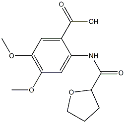 4,5-dimethoxy-2-[(tetrahydrofuran-2-ylcarbonyl)amino]benzoic acid Structure