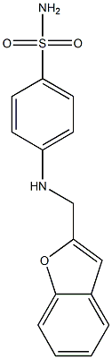 4-[(1-benzofuran-2-ylmethyl)amino]benzene-1-sulfonamide 구조식 이미지