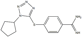 4-[(1-cyclopentyl-1H-1,2,3,4-tetrazol-5-yl)sulfanyl]benzene-1-carboximidamide Structure