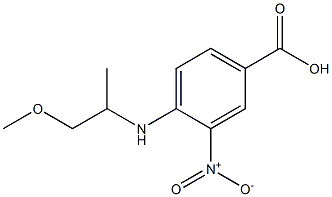 4-[(1-methoxypropan-2-yl)amino]-3-nitrobenzoic acid Structure