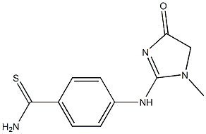 4-[(1-methyl-4-oxo-4,5-dihydro-1H-imidazol-2-yl)amino]benzene-1-carbothioamide 구조식 이미지