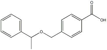 4-[(1-phenylethoxy)methyl]benzoic acid 구조식 이미지