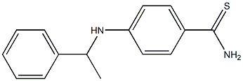 4-[(1-phenylethyl)amino]benzene-1-carbothioamide 구조식 이미지