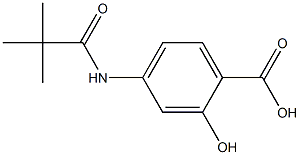 4-[(2,2-dimethylpropanoyl)amino]-2-hydroxybenzoic acid Structure