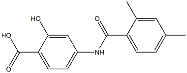 4-[(2,4-dimethylbenzoyl)amino]-2-hydroxybenzoic acid Structure