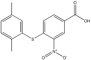 4-[(2,5-dimethylphenyl)sulfanyl]-3-nitrobenzoic acid 구조식 이미지