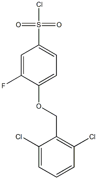 4-[(2,6-dichlorophenyl)methoxy]-3-fluorobenzene-1-sulfonyl chloride Structure