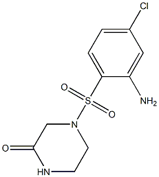 4-[(2-amino-4-chlorobenzene)sulfonyl]piperazin-2-one 구조식 이미지